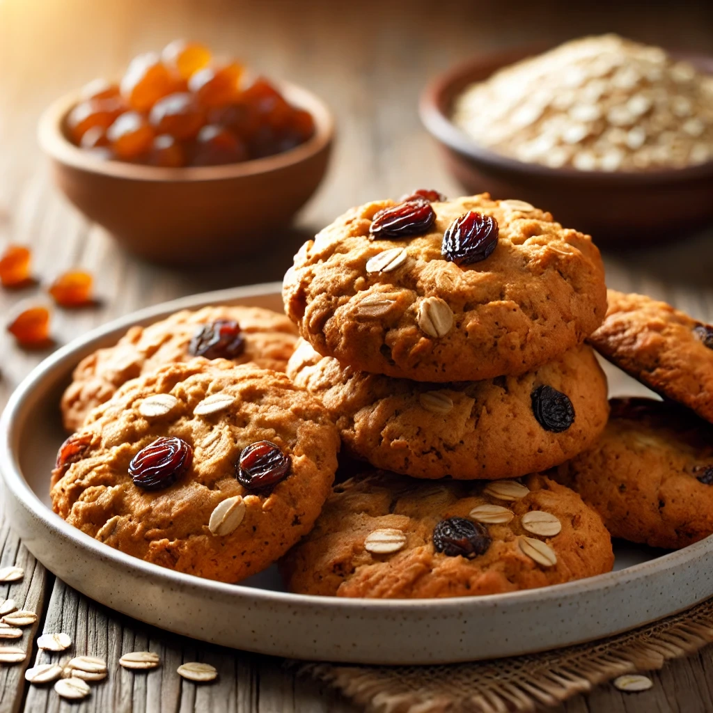 Wholesome Oatmeal Raisin Protein Cookies