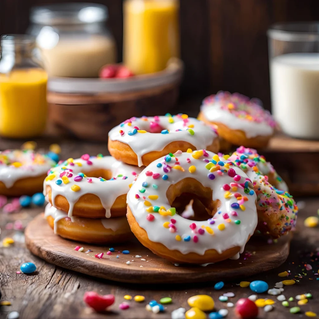 Classic Vanilla Protein Donuts on a Plate