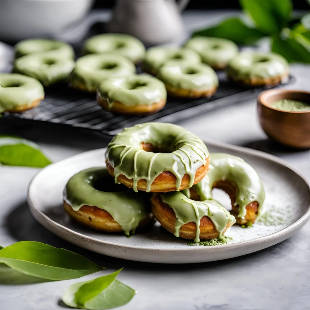 Matcha Green Tea Protein Donuts